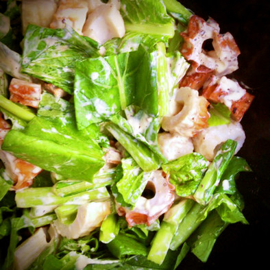 火を使わず混ぜて簡単*竹輪&小松菜サラダの写真
