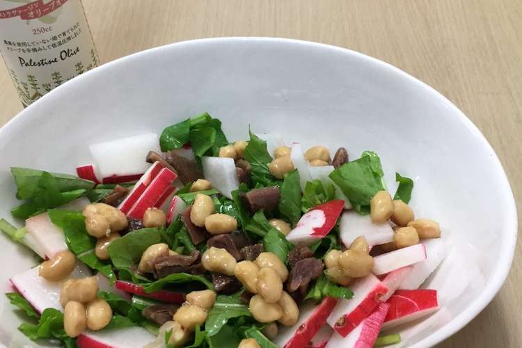 簡単 蒸し大豆と生野菜のサラダ レシピ 作り方 By パレスチナ オリーブ クックパッド 簡単おいしいみんなのレシピが355万品