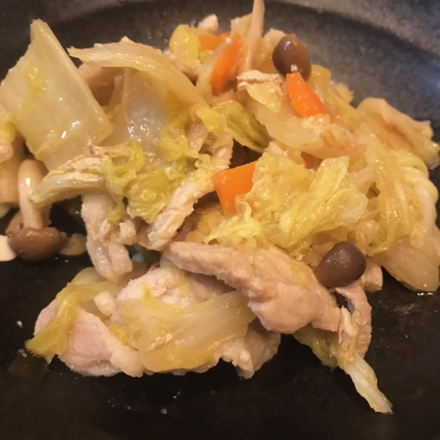 豚ロース薄切りと白菜のピリ辛味噌煮の画像