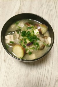 おかずスープ☆豆腐と茄子の味噌汁