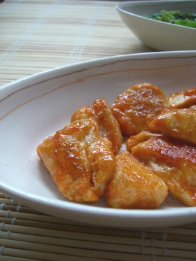 鶏胸肉の❤ふんわりオーロラソース照り焼き