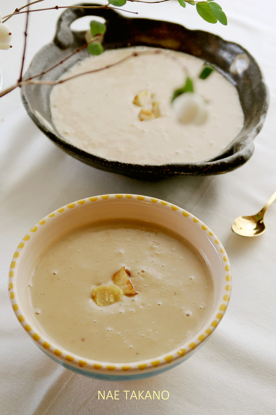 豆乳と味噌で作る♡生栗のポタージュスープの画像