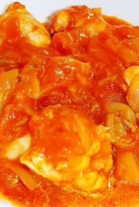 炊飯器で簡単鶏手元のトマト煮込み