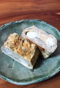イタリア産モッツァレラと海苔佃煮の卵焼き