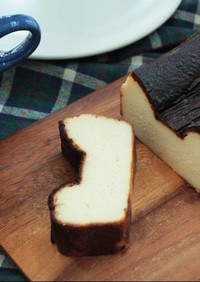 パウンド型で作る、バスクチーズケーキ