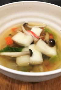 白菜とキノコの和風だしスープ　療養食兼用