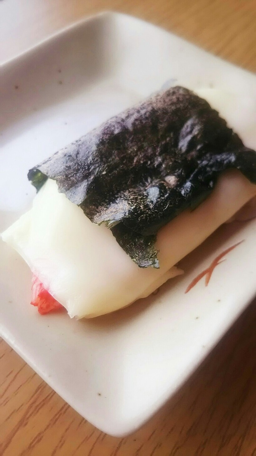 カマンベールチーズとカニかまの磯辺焼きの画像