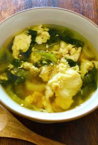 チンゲン菜と卵のほっこりスープ