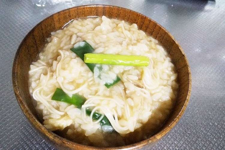 油かすとネギが最高にウマイおじや 雑炊 レシピ 作り方 By ごんまるさん クックパッド 簡単おいしいみんなのレシピが361万品