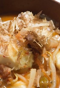 簡単ヘルシー☆里芋のキムチ味噌汁