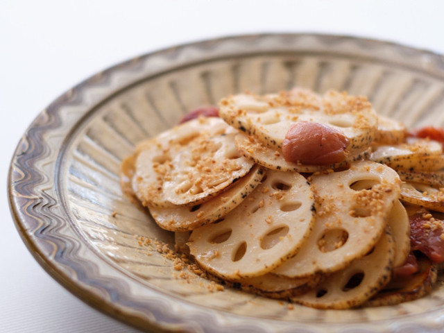 レンコンと梅干しのきんぴら レシピ 作り方 By 大分県シルブプレ クックパッド 簡単おいしいみんなのレシピが350万品