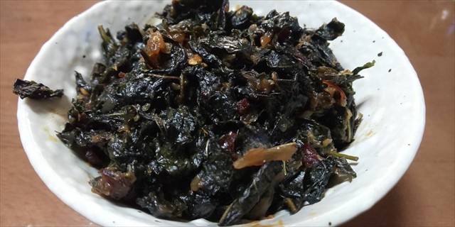 エゴマの葉の甘辛佃煮・保存食の画像