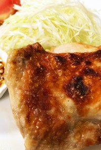 鶏モモ肉塩焼き☆魚焼グリル☆油淋鶏ソース