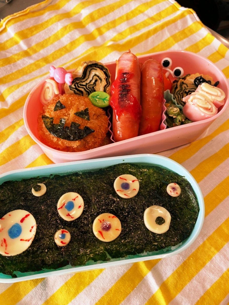 簡単　ハロウィン　お弁当　目玉の画像