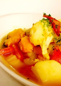 余り野菜であっさり美味しカレースープ