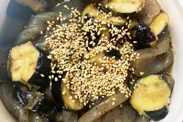 レンジなすとこんにゃくのさっぱり煮浸し レシピ 作り方 By Beroneete クックパッド 簡単おいしいみんなのレシピが356万品