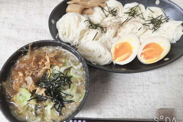ラーメン屋さんの鰹つけ麺風素麺 レシピ 作り方 By さらら クックパッド 簡単おいしいみんなのレシピが374万品