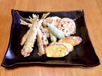 たつえばあば流！美味！小鰯と野菜の天ぷらの写真
