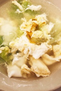 簡単　レタスと卵の中華スープ