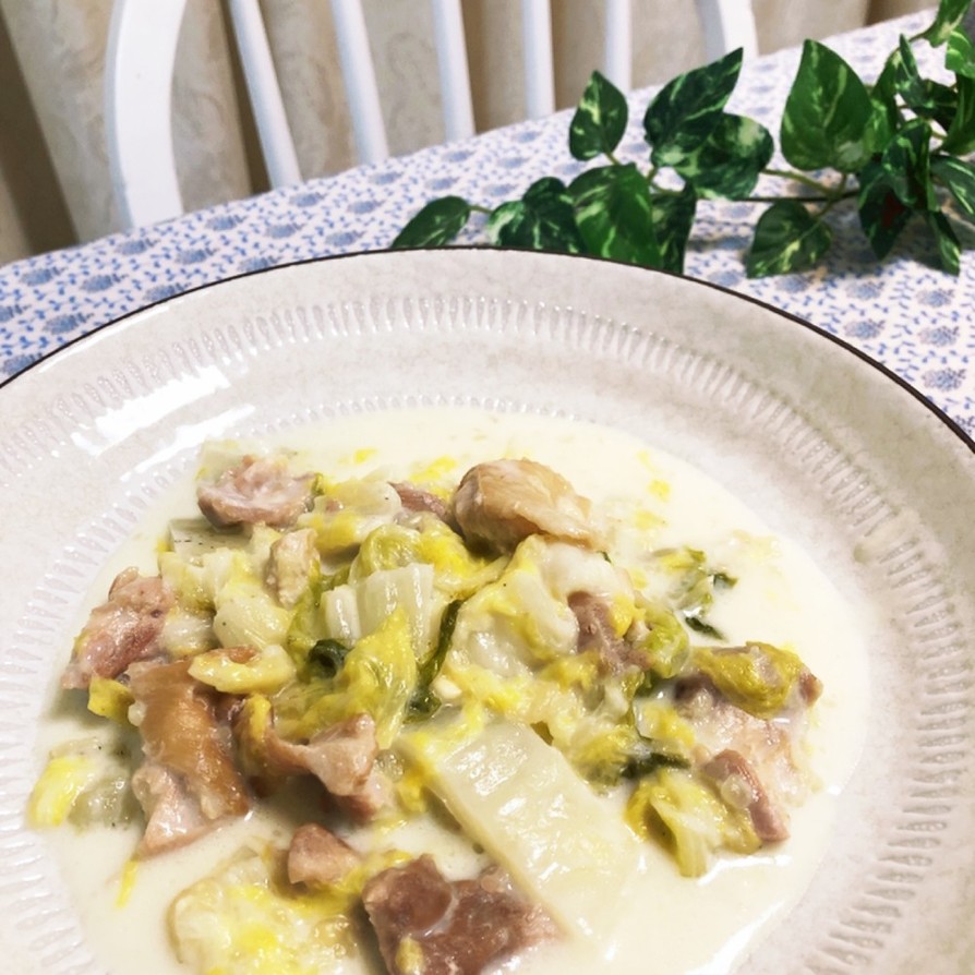 カラダが温まる☆鶏肉と白菜のクリーム煮の画像