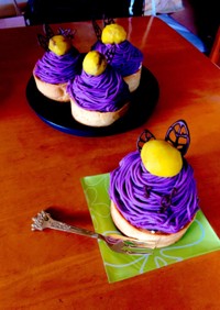 紫芋のモンブランタルト　セルクル型使用