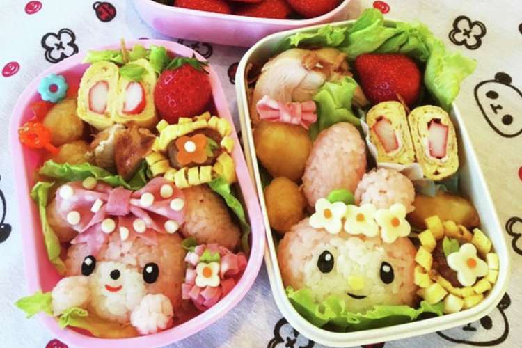 キャラ弁デコ弁 ボンボンリボン マイメロ レシピ 作り方 By バタ子99 クックパッド 簡単おいしいみんなのレシピが359万品