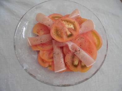 簡単☆トマトと生ハムのサラダの写真