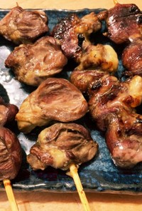 【キャンプ飯】鶏ハツ 塩麹にんにく焼き鳥