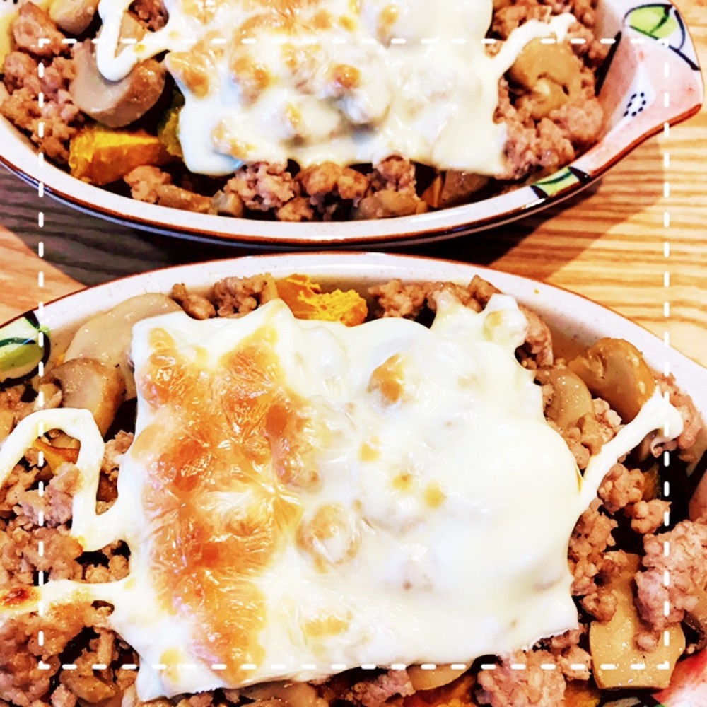 レンジで時短 挽肉とかぼちゃのチーズ焼き レシピ 作り方 By けいこ317 クックパッド 簡単おいしいみんなのレシピが360万品