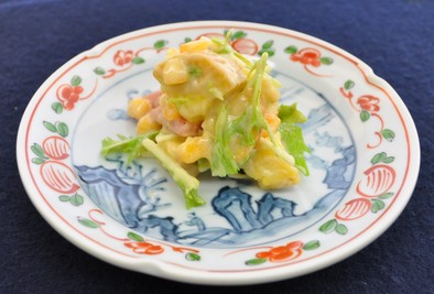焼き芋のサラダ　西京白みそ和えの写真