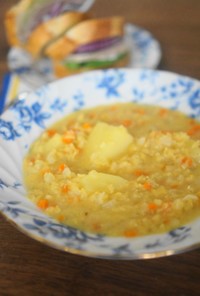 塩豚とレンズ豆のごちそうスープ