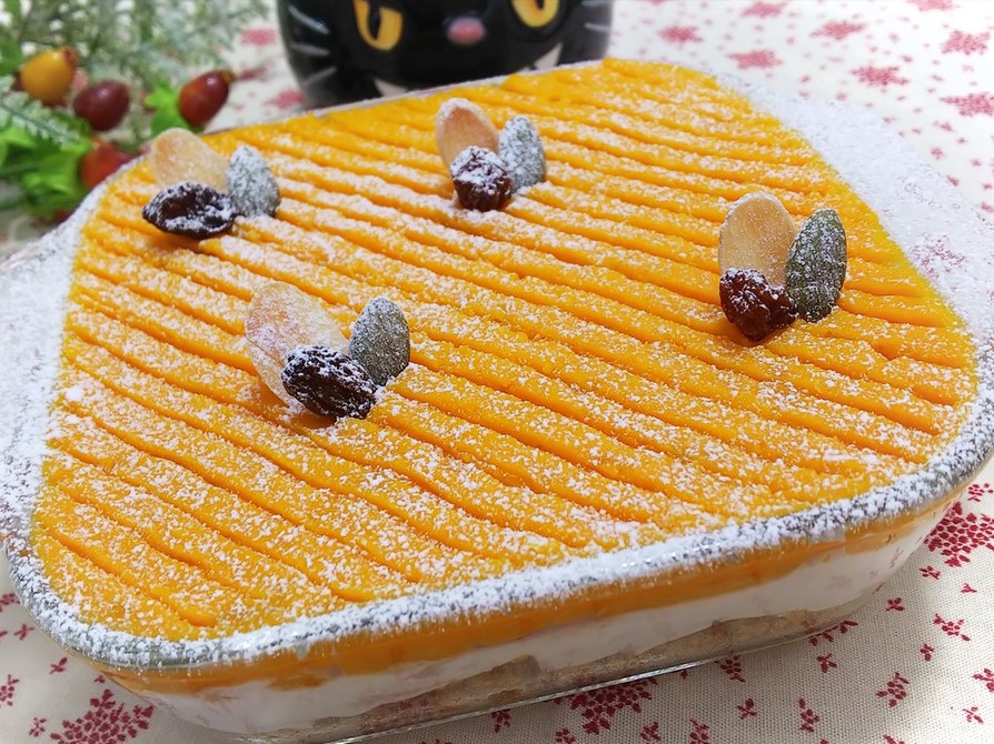 絞らずモンブラン風かぼちゃスコップケーキの画像