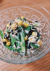 ツナと小松菜の海苔サラダ