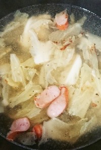 スープジャー保温弁当★キャベツ中華スープ