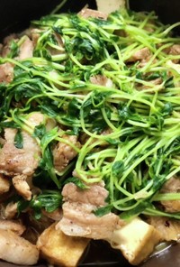 豚バラ・豆腐・豆苗のトウチ醬重ね煮