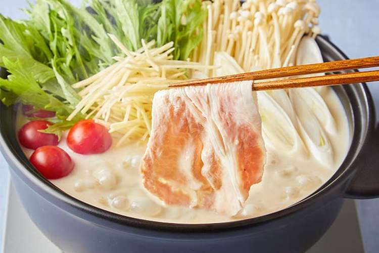 豆乳白だし豚しゃぶ鍋 レシピ 作り方 By ヤマキ クックパッド