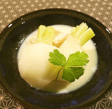 【野菜ソムリエ】京こかぶの豆乳煮		の写真