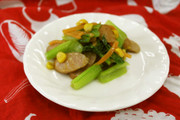 小松菜のカレー炒めの写真
