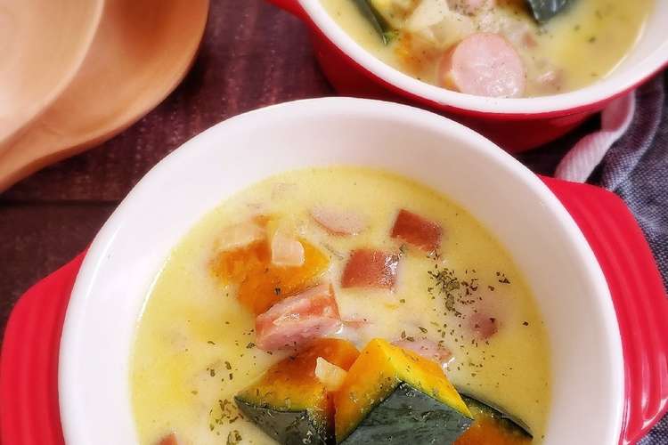 ハロウィンに パンプキンチャウダー レシピ 作り方 By こはるスマイルごはん クックパッド 簡単おいしいみんなのレシピが360万品