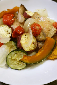 鶏モモと野菜のオーブン焼き