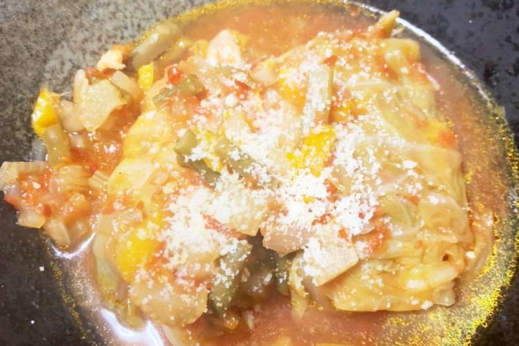 圧力鍋で鶏胸肉のトマトロールキャベツ レシピ 作り方 By 呑んだくれなつ クックパッド 簡単おいしいみんなのレシピが349万品