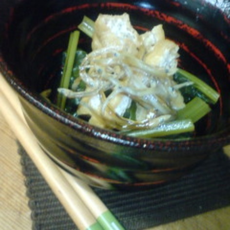 小松菜と油あげのあっさり煮