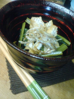 小松菜と油あげのあっさり煮の画像