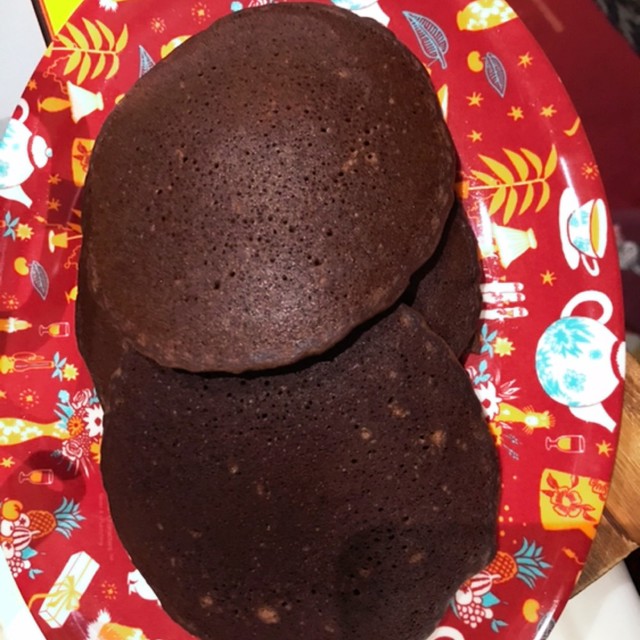 カロリーメイトチョコ味でホットケーキ