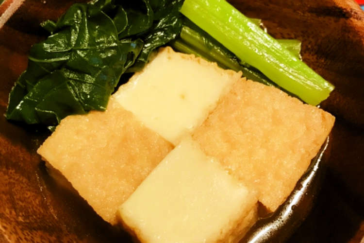 小松菜と絹厚揚げで混ぜずにちょろい煮物 レシピ 作り方 By 猫の手は借りない クックパッド 簡単おいしいみんなのレシピが358万品