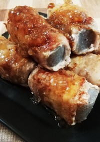 豚肉巻き蒟蒻ステーキ❤きざみ玉ねぎソース