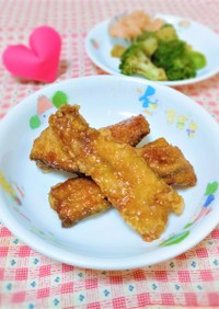 子ども喜ぶ！さんまのかば焼き　保育園給食