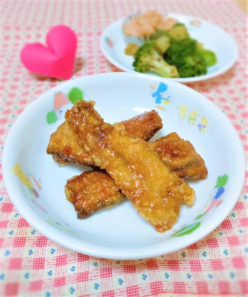 子ども喜ぶ！さんまのかば焼き　保育園給食