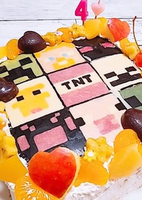 マイクラでお祝い♡BIRTHDAYケーキ