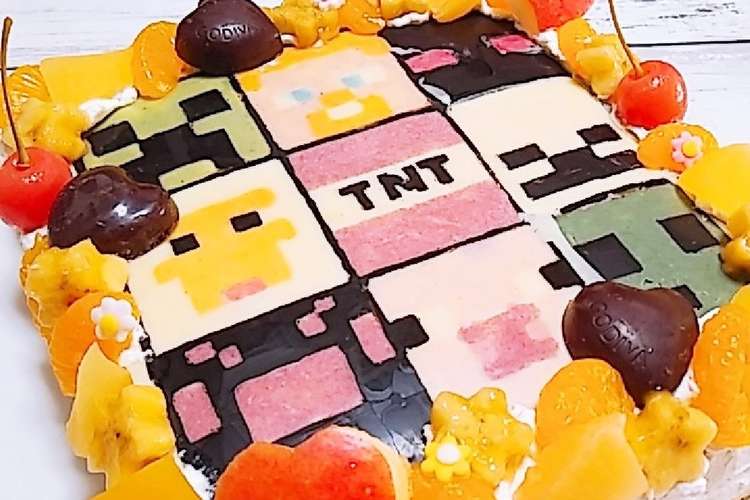 マイクラでお祝い Birthdayケーキ レシピ 作り方 By ひぃらぃ クックパッド 簡単おいしいみんなのレシピが353万品
